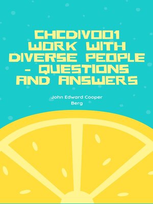 cover image of Chcdiv001 Work With Diverse People--Questions and Answers